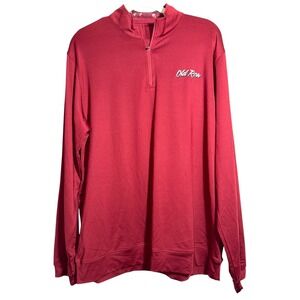 Old Row Tailgate Quarter Zip Pullover Maroon Performance Stretch Large NWT